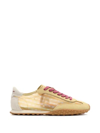 Hoff Bridge Gingham-pattern Panelled Sneakers In Neutral