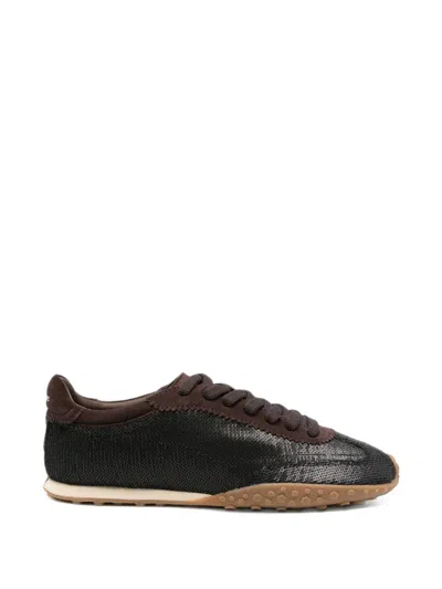 Hoff Bridge Lt Sequin-embellished Sneakers In Brown