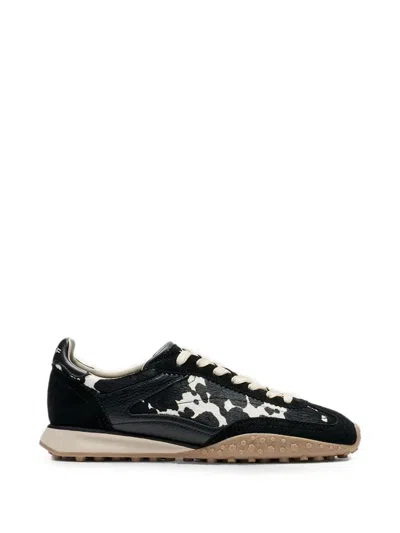 Hoff Bridge Mkii Animal-print Paneled Sneakers In Black