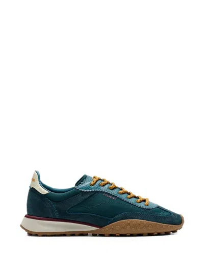 Hoff Bridge Mkii Calf Suede-panelled Lace-up Sneakers In Blue