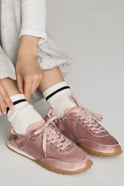Hoff Bridge Satin Scrunch Sneakers In Pink