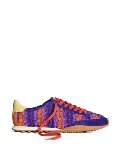 Hoff Bridge Woven Panelled Sneakers In Purple