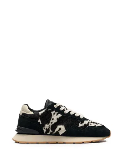 Hoff City Animal-print Suede-panelled Sneakers In Black
