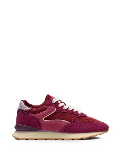 Hoff City Calf Suede-panelled Sneakers In Purple