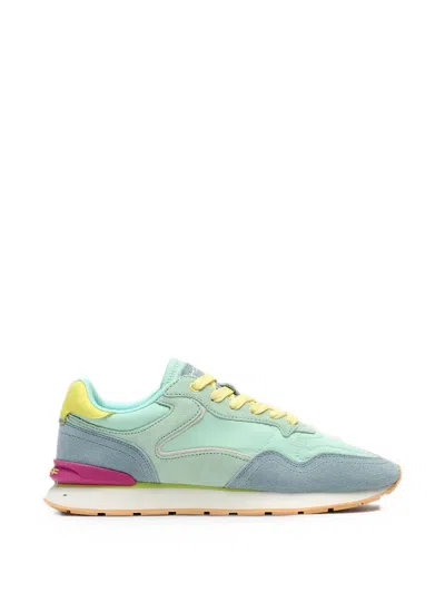 Hoff City Dopamine Panelled Suede-trim Sneakers In Green