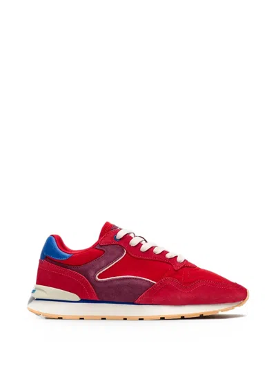 Hoff City Dopamine Panelled Suede-trimmed Sneakers In Red