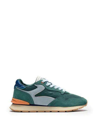 Hoff City Panelled Lace-up Sneakers In Green
