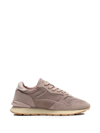 Hoff City Suede-panelled Lace-up Sneakers In Pink