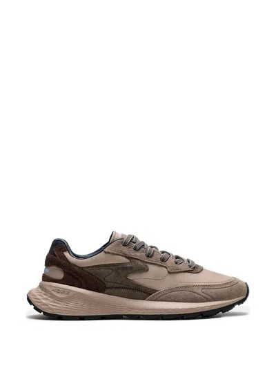 Hoff City Suede-panelled Lace-up Sneakers In Brown