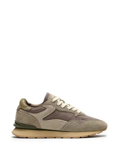 Hoff City Suede-panelled Sneakers In Green