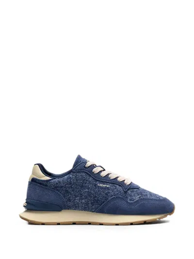 Hoff City Suede-panelled Textured Sneakers In Blue