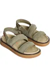 Hoff Double-strap Platform Sandals In Green
