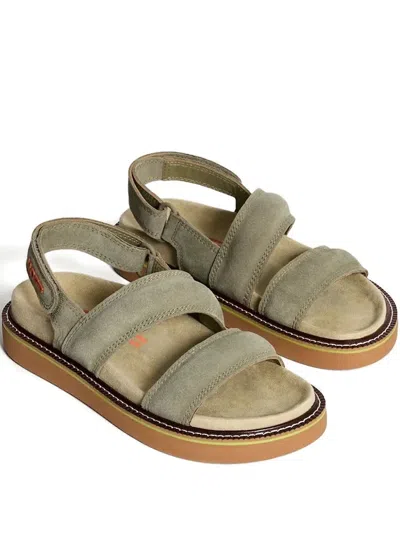 Hoff Double-strap Platform Sandals In Green