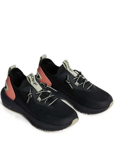 Hoff Knit Lace-up Sneakers In Black