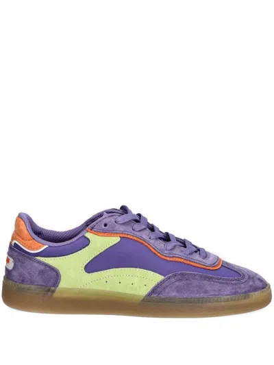 Hoff Lace-up Panelled Suede Sneakers In Purple