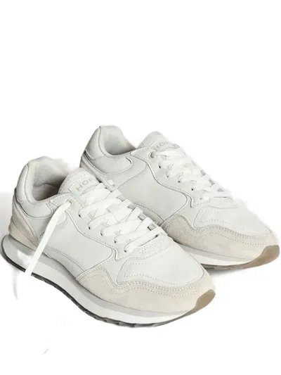 Hoff Leather Suede Lace-up Sneakers In White