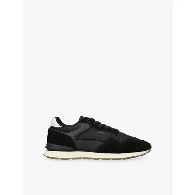Hoff Mens City Suede Trainers Blk/white Eur 42 / 8 Uk In Black