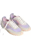 Hoff Mesh-panel Suede Sneakers In Purple
