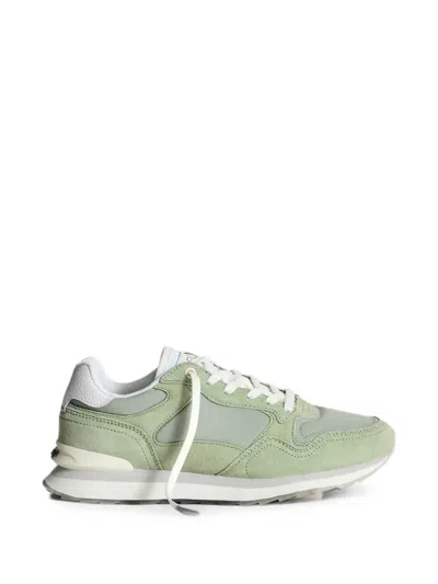 Hoff Panelled Lace-up Sneakers In Green