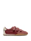 Hoff Touch-strap Suede-trim Sneakers In Orange