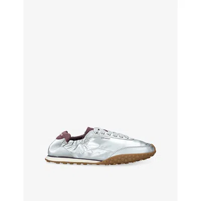 Hoff Womens  Bridge Shine Nylon And Suede Trainers In White