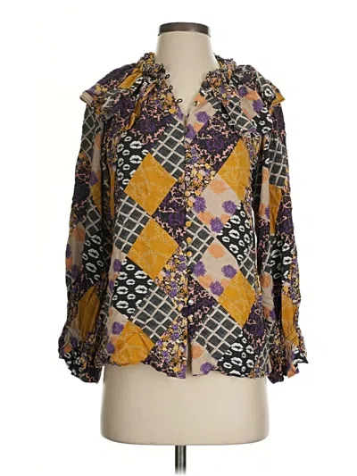Pre-owned Hofmann Copenhagen 3/4 Sleeve Blouse In Purple