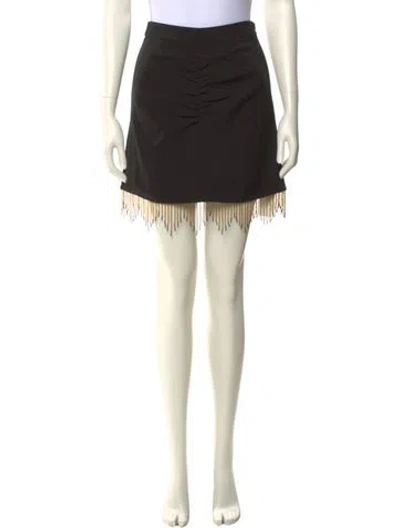 Pre-owned Hofmann Copenhagen Beaded Accents Mini Skirt W/ Tags In Neutral