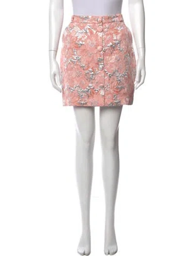 Pre-owned Hofmann Copenhagen Floral Print Mini Skirt W/ Tags In Pink