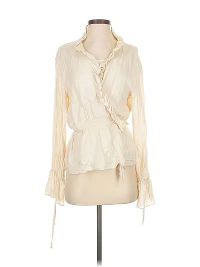 Pre-owned Hofmann Copenhagen Long Sleeve Blouse In White