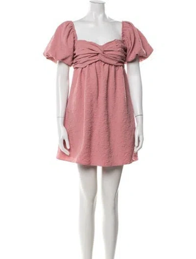 Pre-owned Hofmann Copenhagen Patterned Mini Dress In Pink