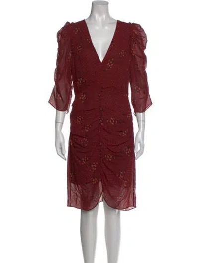 Pre-owned Hofmann Copenhagen Printed Knee-length Dress In Red