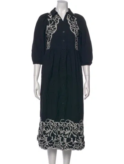 Pre-owned Hofmann Copenhagen Printed Midi Length Dress In Multi