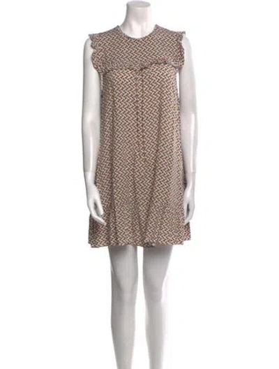 Pre-owned Hofmann Copenhagen Printed Mini Dress In Multi