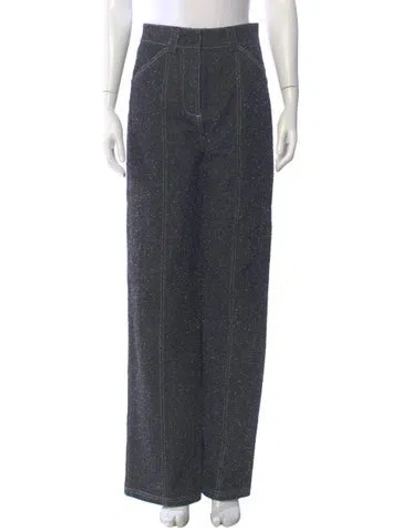 Pre-owned Hofmann Copenhagen Printed Wide Leg Pants In Gray