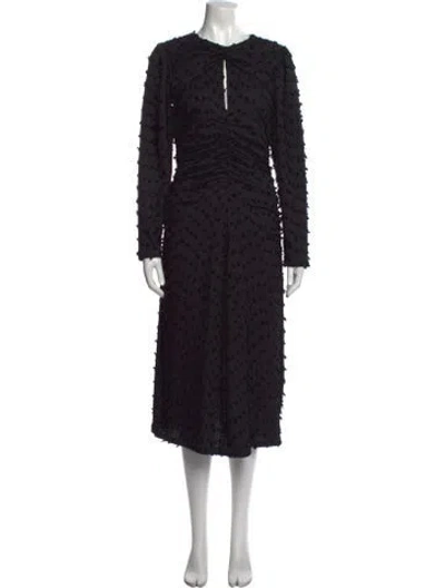 Pre-owned Hofmann Copenhagen V-neck Long Dress W/ Tags In Black