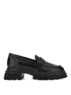Hogan 10-storey Smooth Leather And Workwear Sole Loafers Shoes In Black