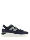 Hogan 3 Blue Leather Blend Sneakers In Blue