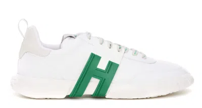 Hogan Logo-patch Lace-up Sneakers In Multi-colored