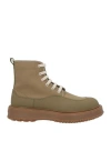 Hogan 3r Man Ankle Boots Military Green Size 9 Textile Fibers, Leather