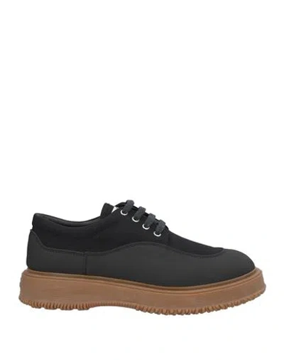 Hogan 3r Man Lace-up Shoes Black Size 9 Textile Fibers