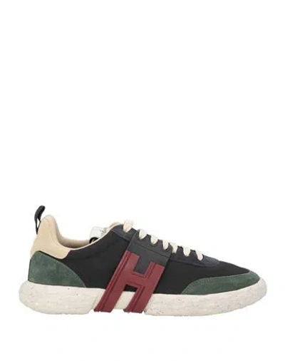 Hogan 3r Man Sneakers Midnight Blue Size 8.5 Leather, Textile Fibers