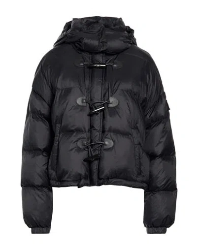 Hogan 3r Woman Puffer Black Size Xl Polyamide