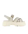 Hogan Sandals With Buckle In White