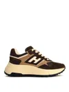 Hogan Brown Rebel Logo Sneakers In Brown