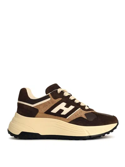 HOGAN 669 BROWN LEATER SNEAKERS