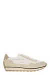Hogan Leather Sneakers With Round Toe And Ridged Rubber Sole In White