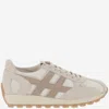 Hogan Men's 86er Suede And Mesh Sneakers In Beige