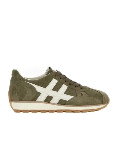 Hogan 86er Suede Sneakers In Green