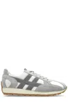 Hogan Panelled Design Rubber Sole Suede Sneakers In Grey