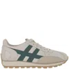 Hogan Leather Lace-up Trainers In Neutral